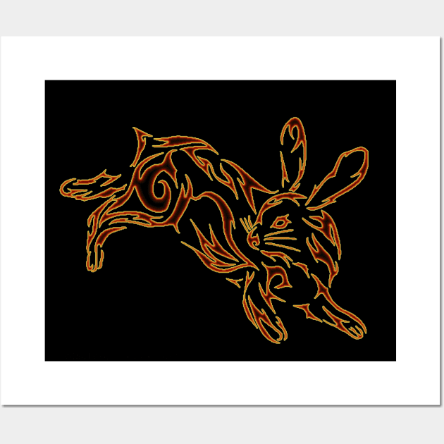 1987-1988, Fire Rabbit Chinese Zodiac (sm. Emblem) Wall Art by Sir Toneth